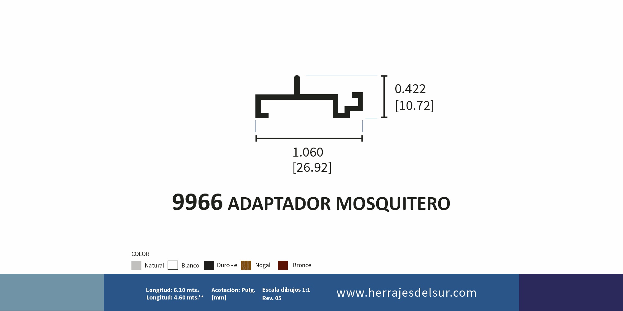 Adaptador mosquitero