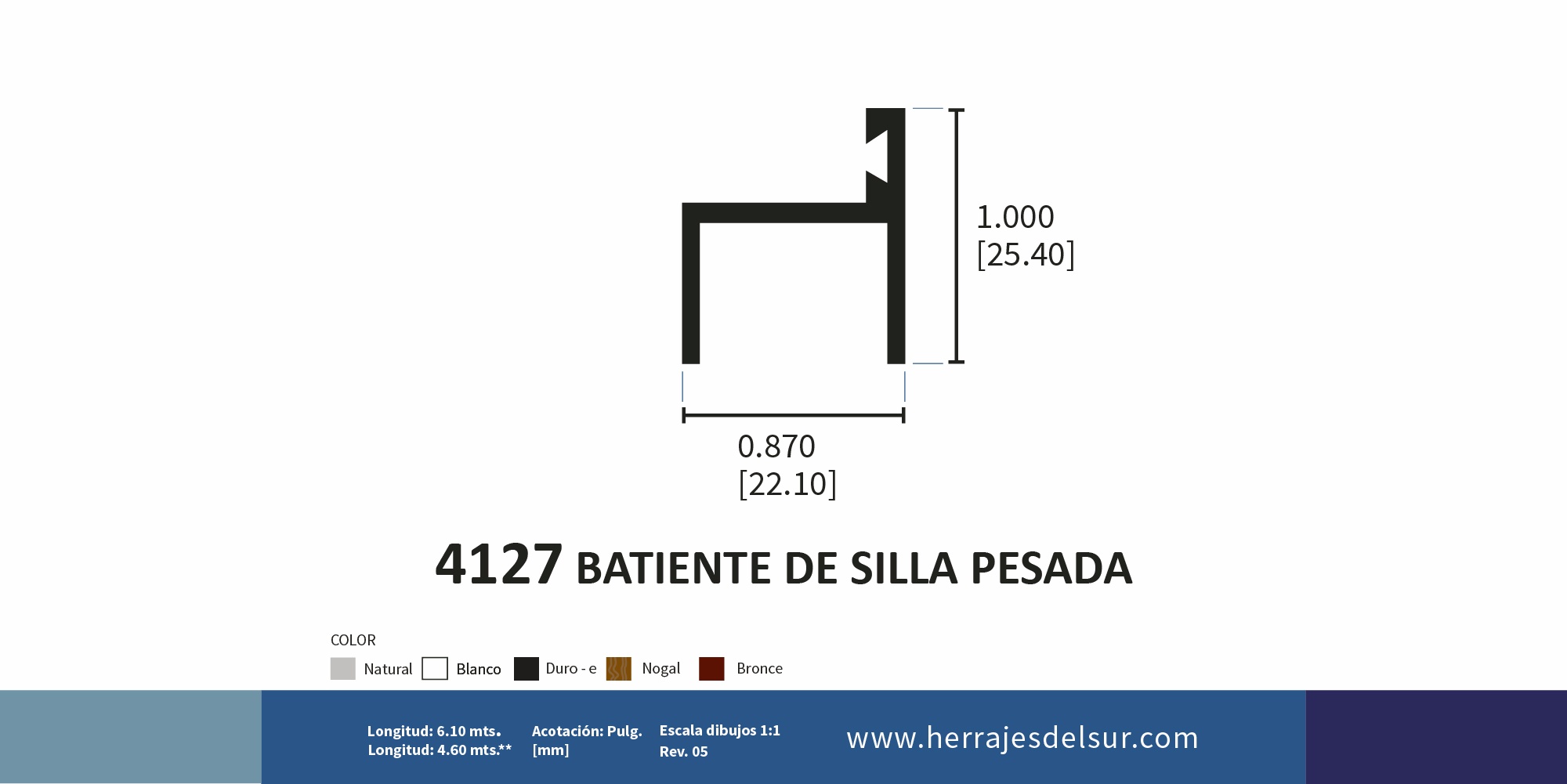 Batiente de silla pesada