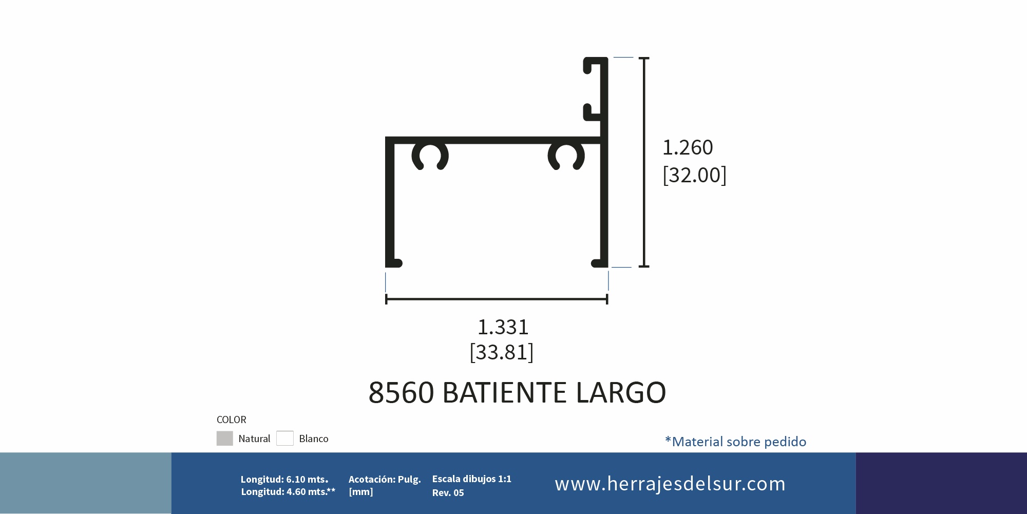 Batiente largo