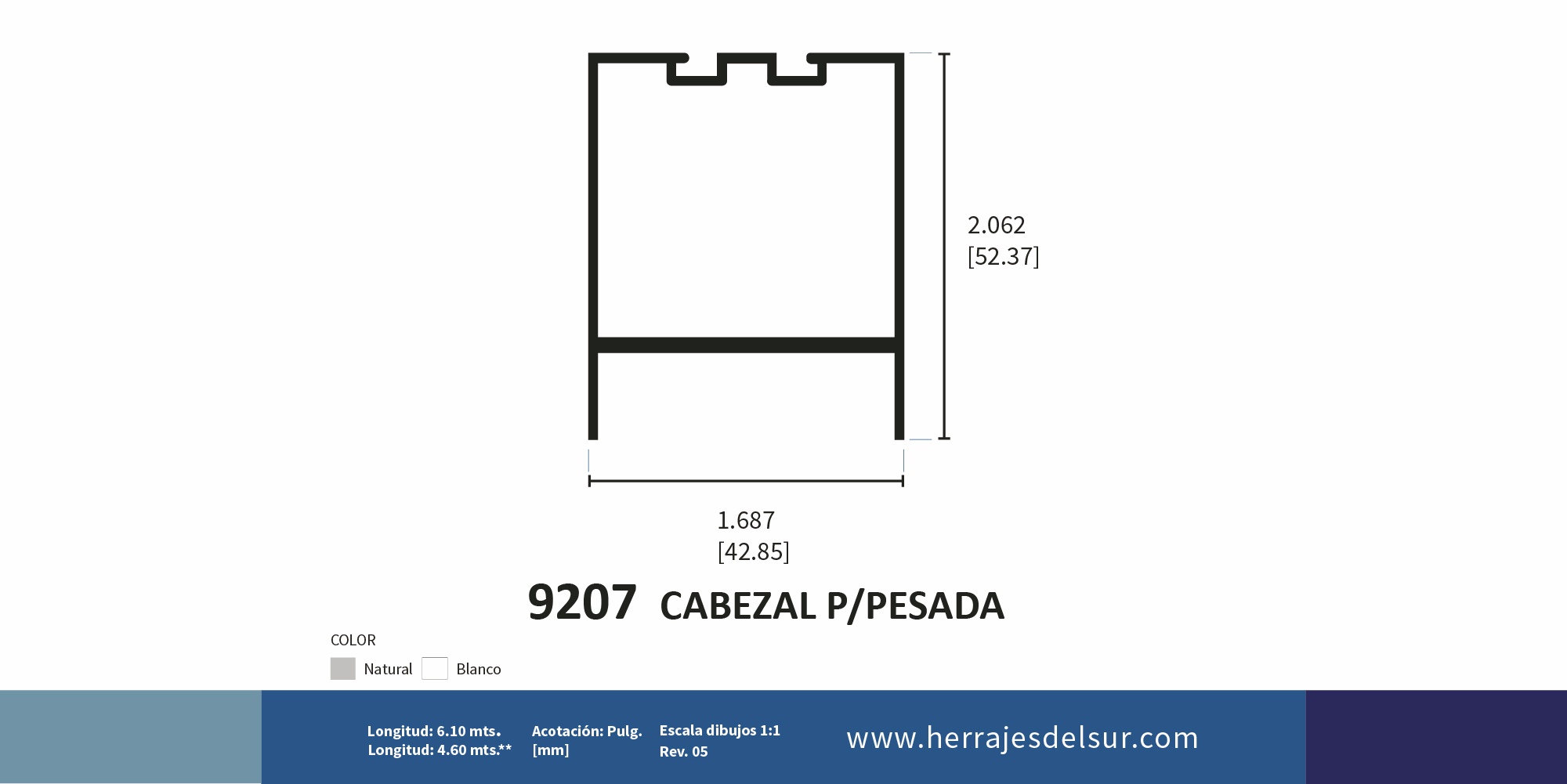 Cabezal para pesada