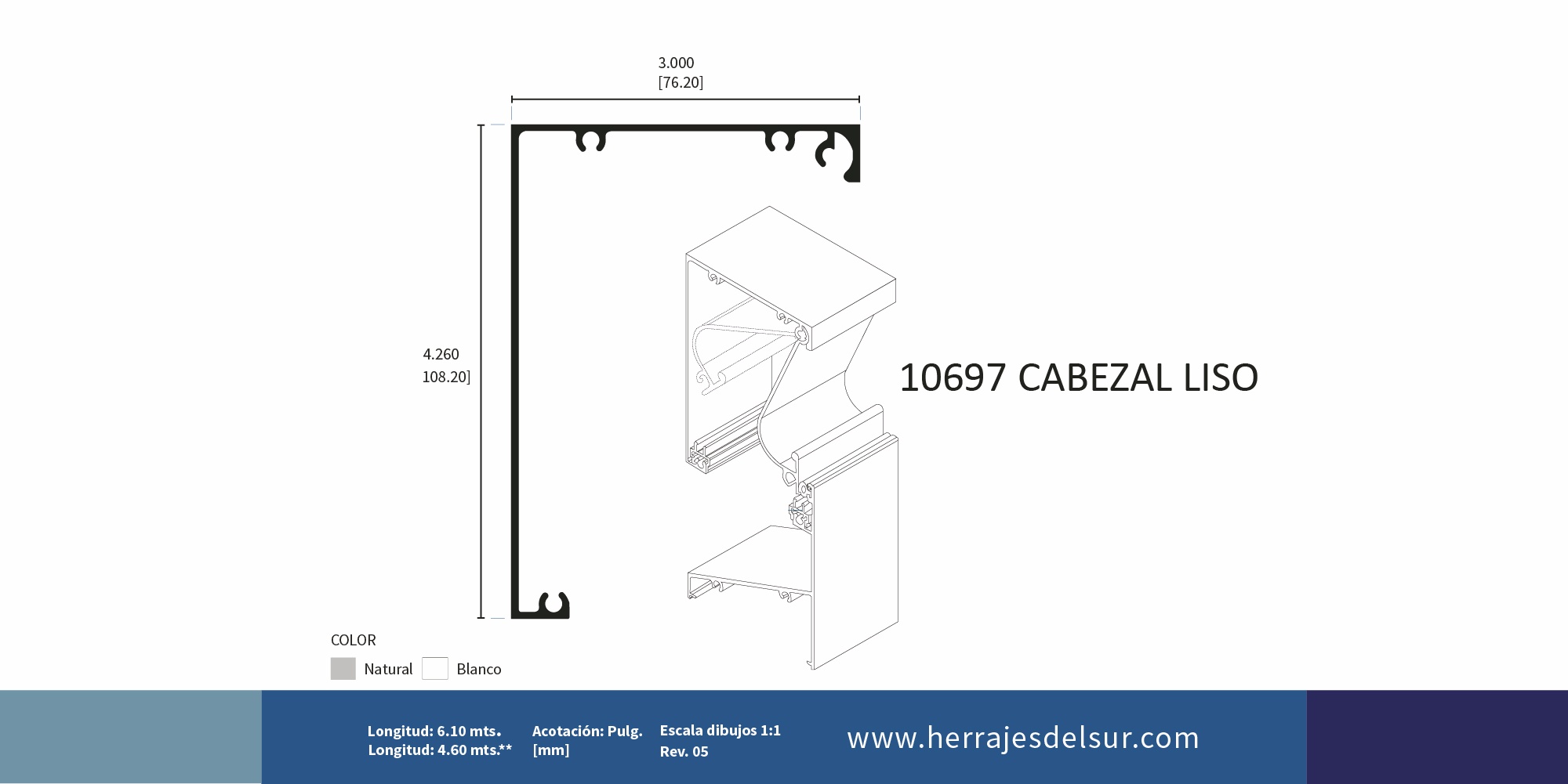 Cabezal liso